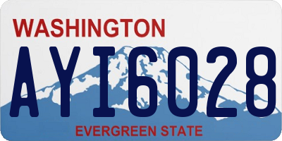 WA license plate AYI6028