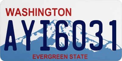 WA license plate AYI6031