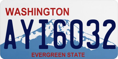 WA license plate AYI6032