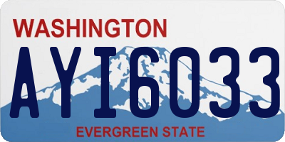 WA license plate AYI6033