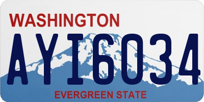 WA license plate AYI6034