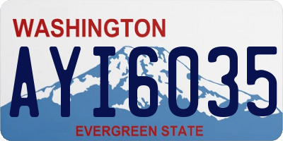 WA license plate AYI6035
