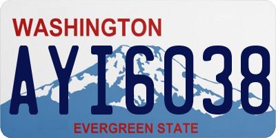 WA license plate AYI6038