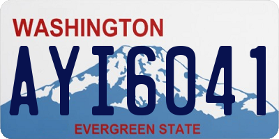 WA license plate AYI6041