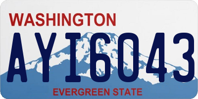 WA license plate AYI6043