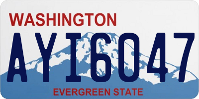 WA license plate AYI6047