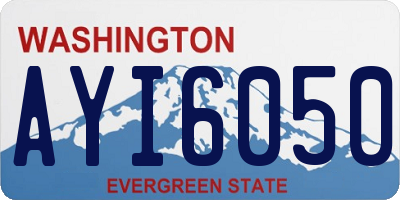WA license plate AYI6050