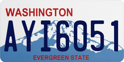 WA license plate AYI6051