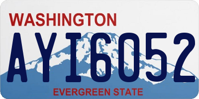 WA license plate AYI6052