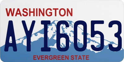 WA license plate AYI6053
