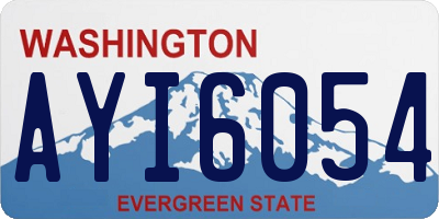 WA license plate AYI6054