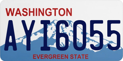 WA license plate AYI6055