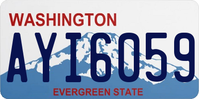 WA license plate AYI6059