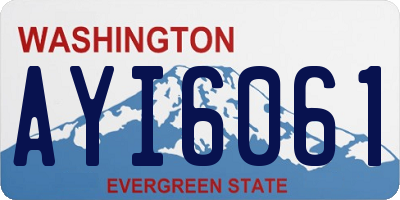 WA license plate AYI6061