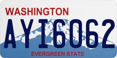 WA license plate AYI6062