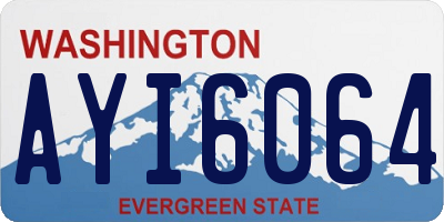 WA license plate AYI6064