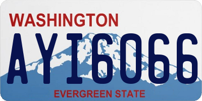 WA license plate AYI6066