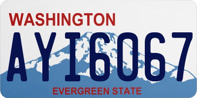 WA license plate AYI6067