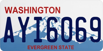 WA license plate AYI6069