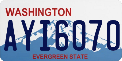 WA license plate AYI6070