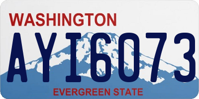WA license plate AYI6073