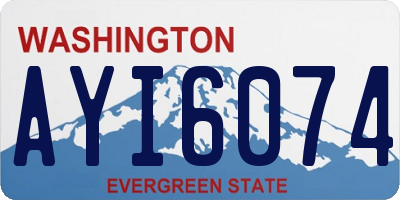 WA license plate AYI6074