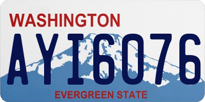 WA license plate AYI6076