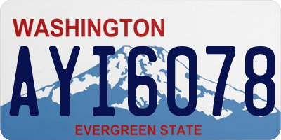WA license plate AYI6078