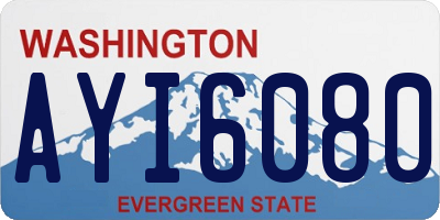 WA license plate AYI6080