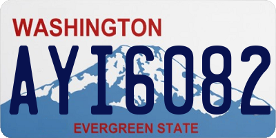 WA license plate AYI6082