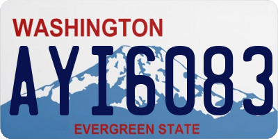 WA license plate AYI6083