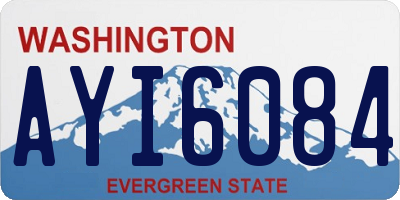 WA license plate AYI6084