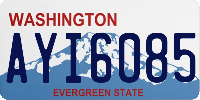 WA license plate AYI6085