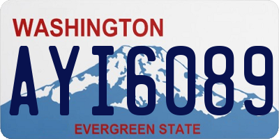 WA license plate AYI6089