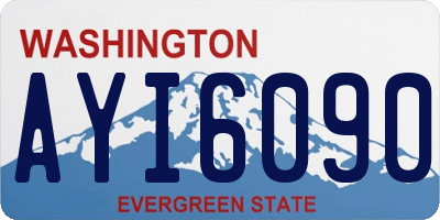 WA license plate AYI6090