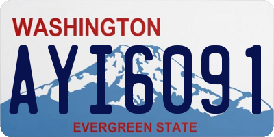 WA license plate AYI6091