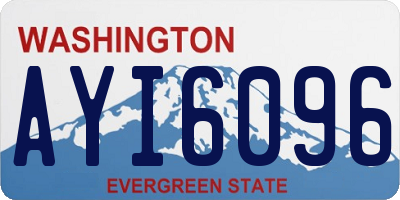 WA license plate AYI6096