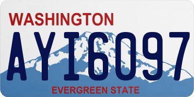 WA license plate AYI6097