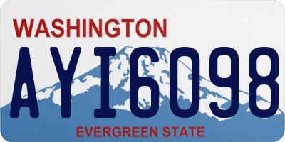 WA license plate AYI6098