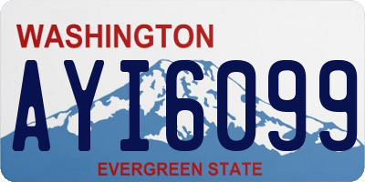 WA license plate AYI6099