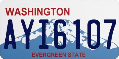 WA license plate AYI6107
