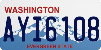 WA license plate AYI6108