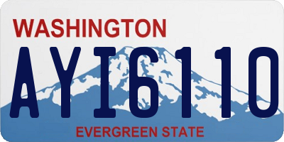 WA license plate AYI6110
