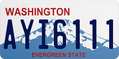 WA license plate AYI6111