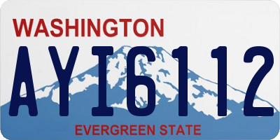WA license plate AYI6112