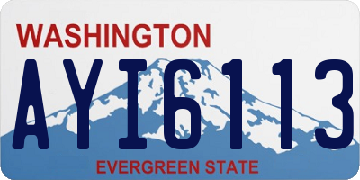 WA license plate AYI6113