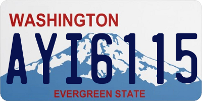 WA license plate AYI6115