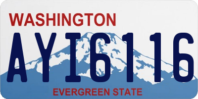 WA license plate AYI6116