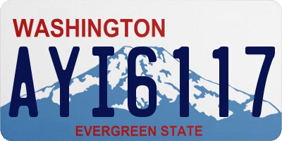 WA license plate AYI6117