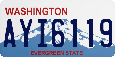 WA license plate AYI6119